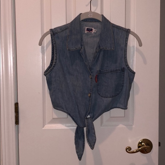 Claudio Agnelli  sleeveless, tie crop top Sz. M - Picture 2 of 5